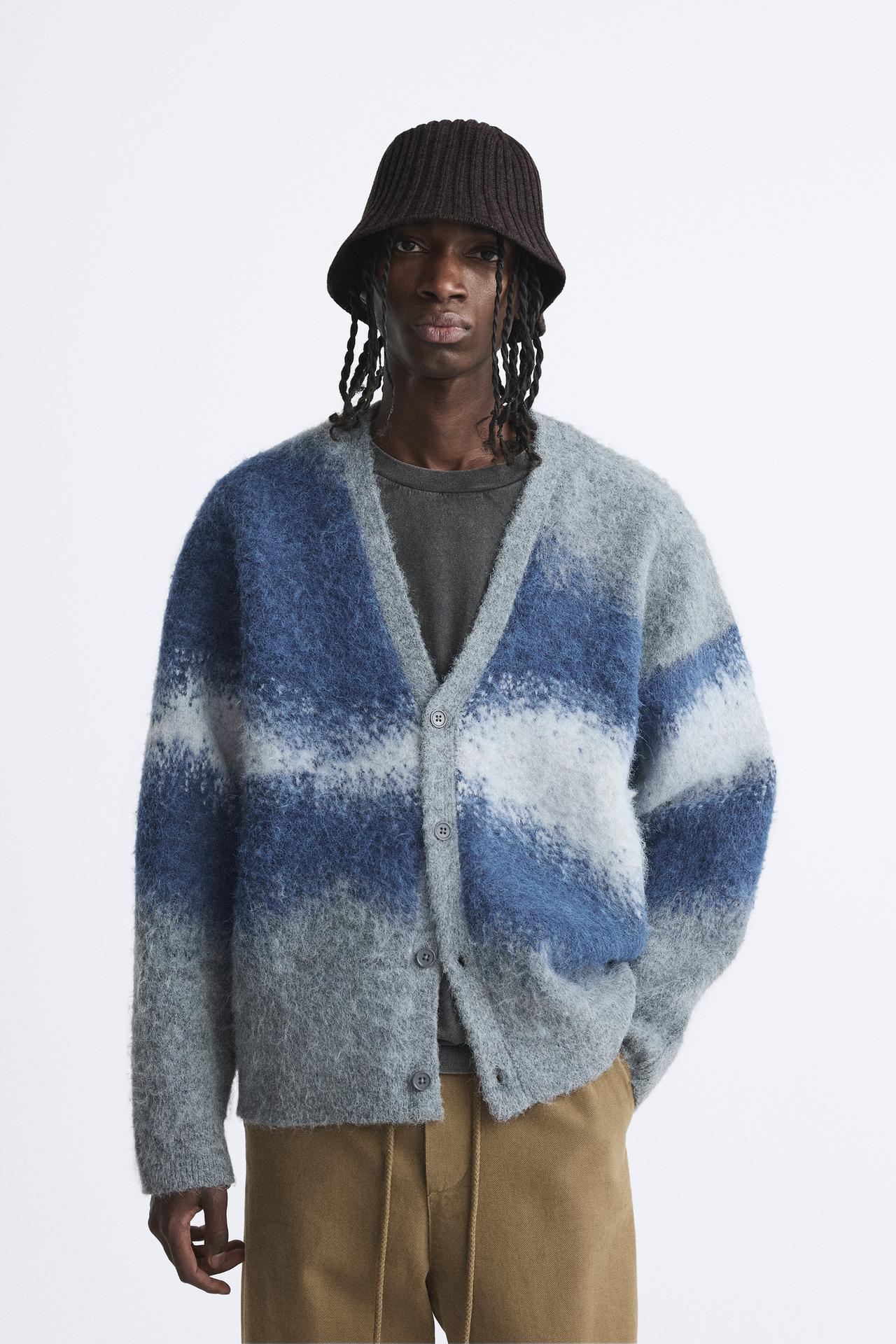 CARDIGAN JACQUARD EFFET MOHAIR